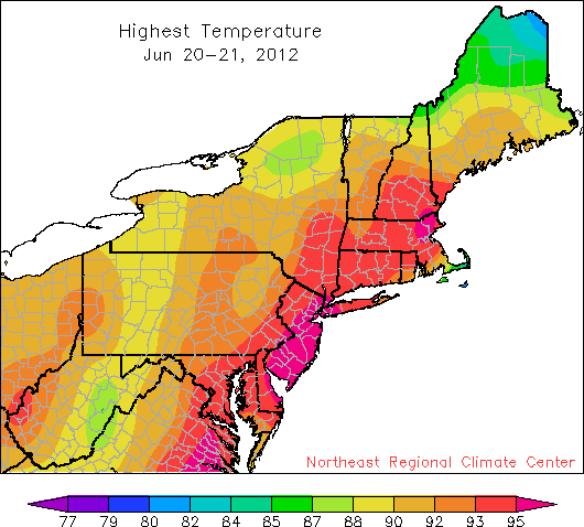 june 20-21 high temp map